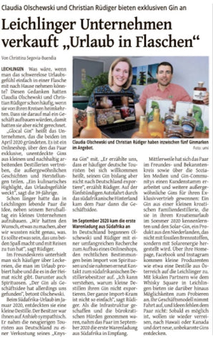 Glocal Gin Solinger Tageblatt