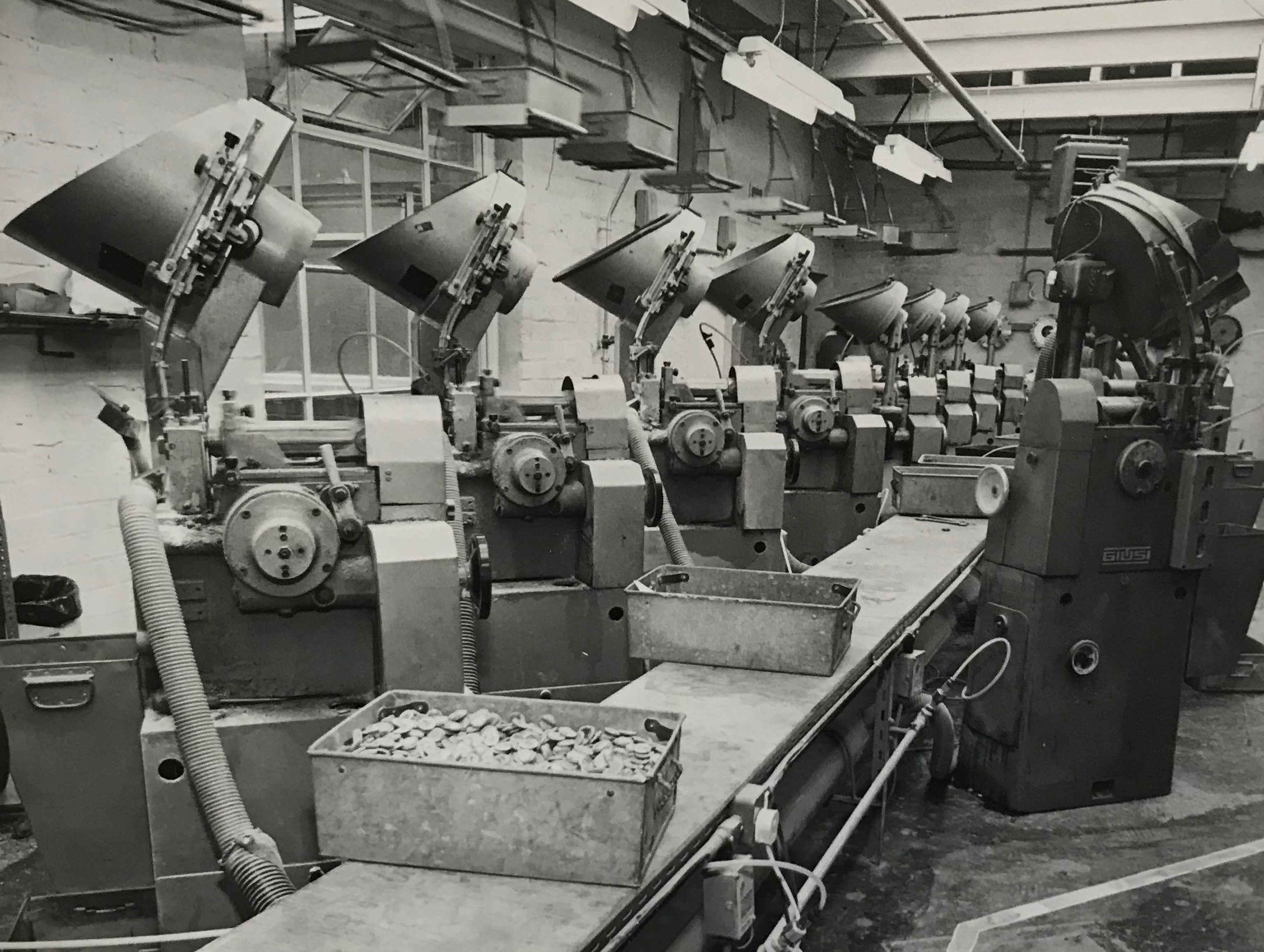 Photo of machinery from the factory floor of James Grove & Sons'.