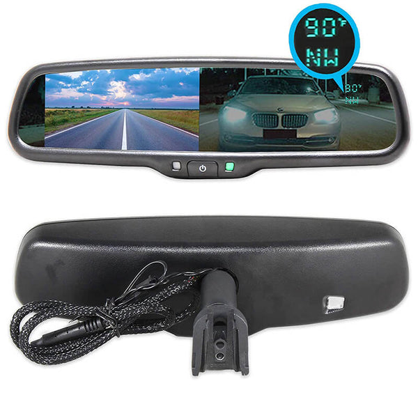 Rear View Replacement Mirror Monitor with Anti-Glare Display – Ewaysafety