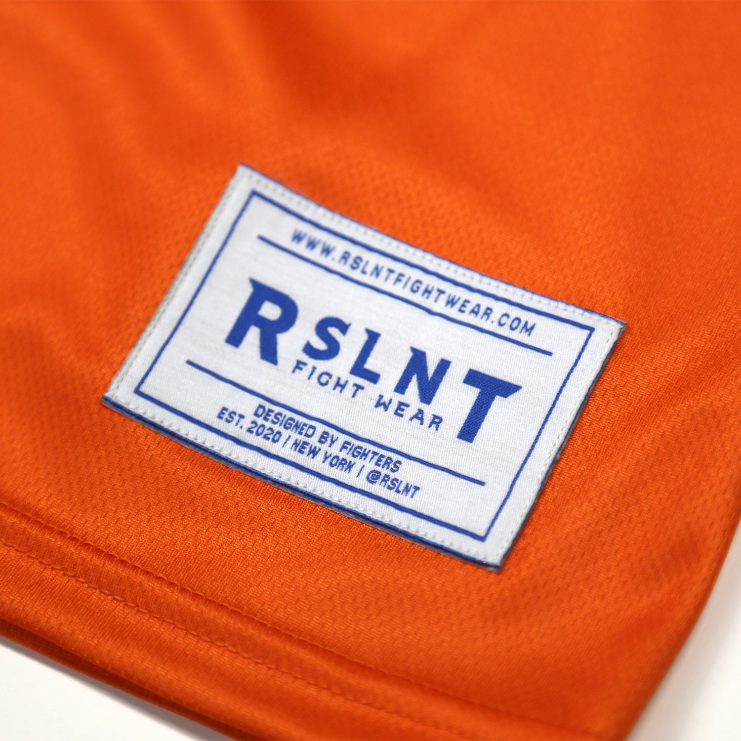 New York Muay Thai Shorts (Blue / Orange / White) – RSLNT Fight Wear