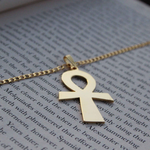 Large Gold Ankh Pendant