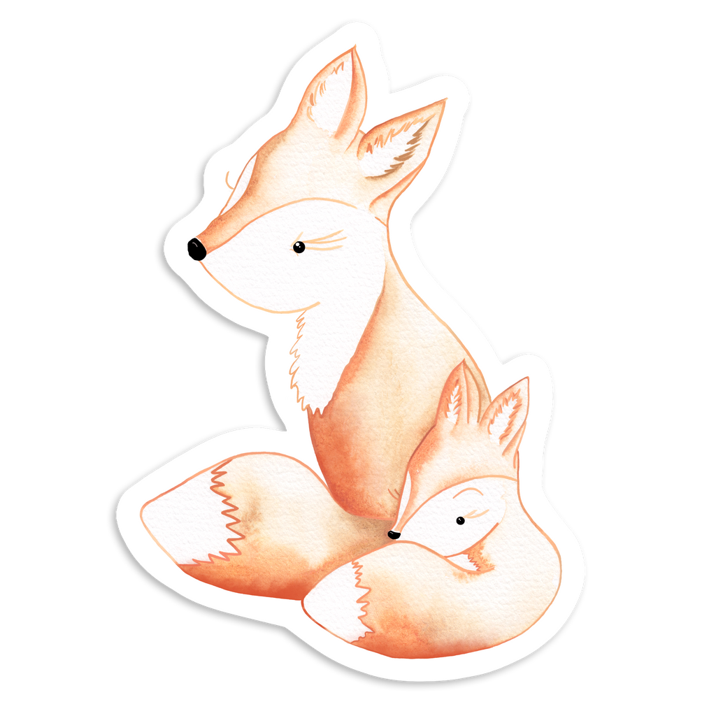 Baby Fox Sticker – Mossy Blue Paper Studio