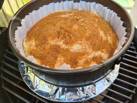 Spiced orange cake uncooked