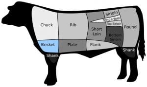Brisket on the cow