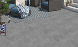 Cemento Anthracite Outdoor Porcelain Paving Slabs - 600x600x20 mm