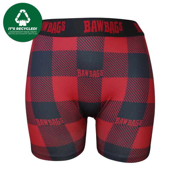 Womens Techno Tartan Boxer Shorts from Bawbags!