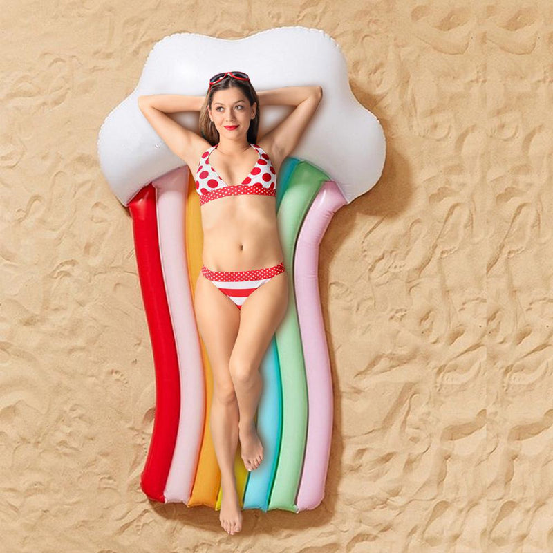 Inflatable Rainbow Pool Lounger