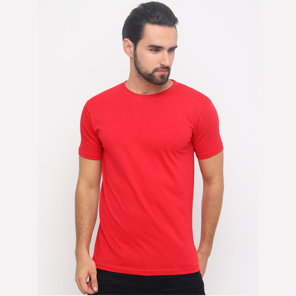 half red and half black shirt