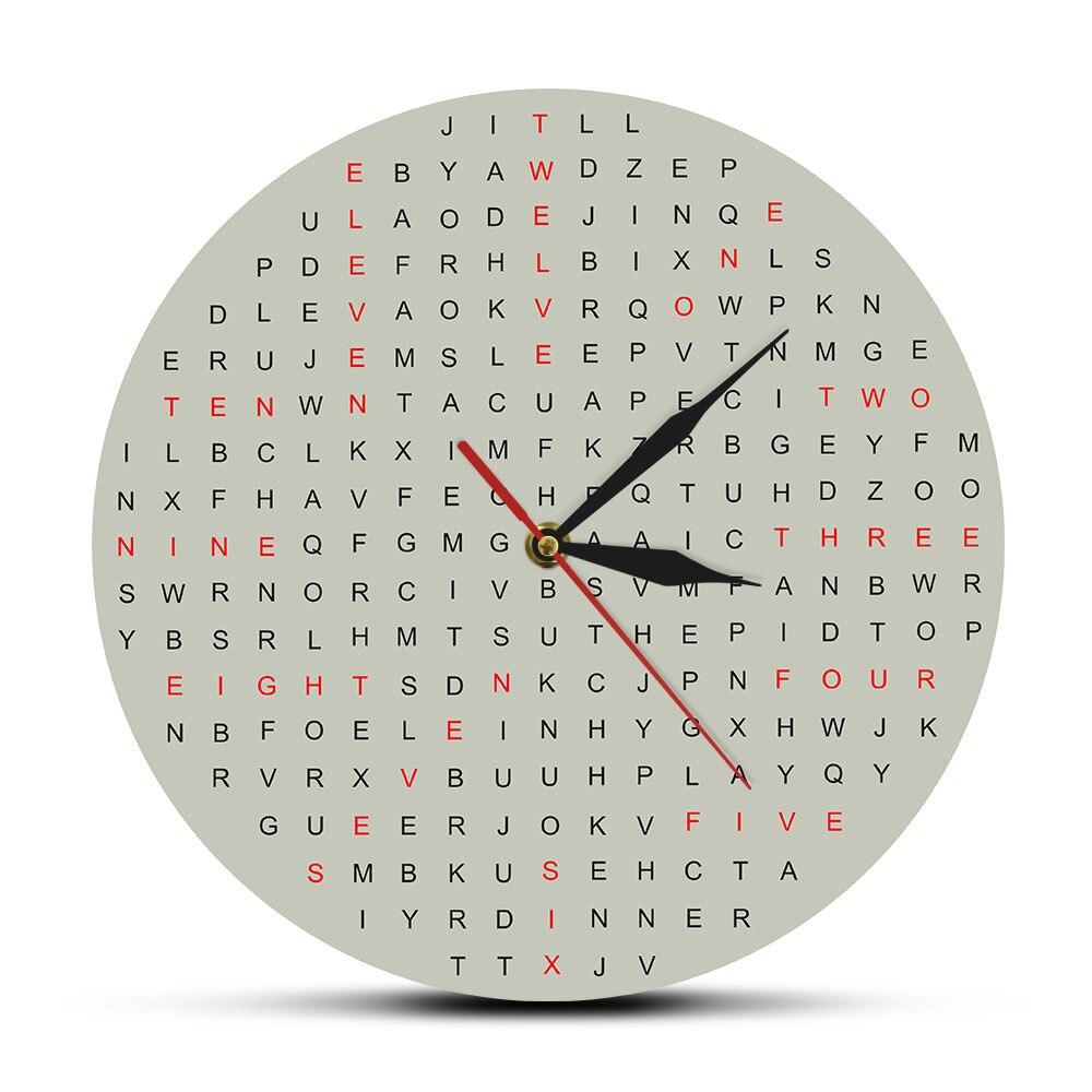 horloge originale mots fleches horloge design