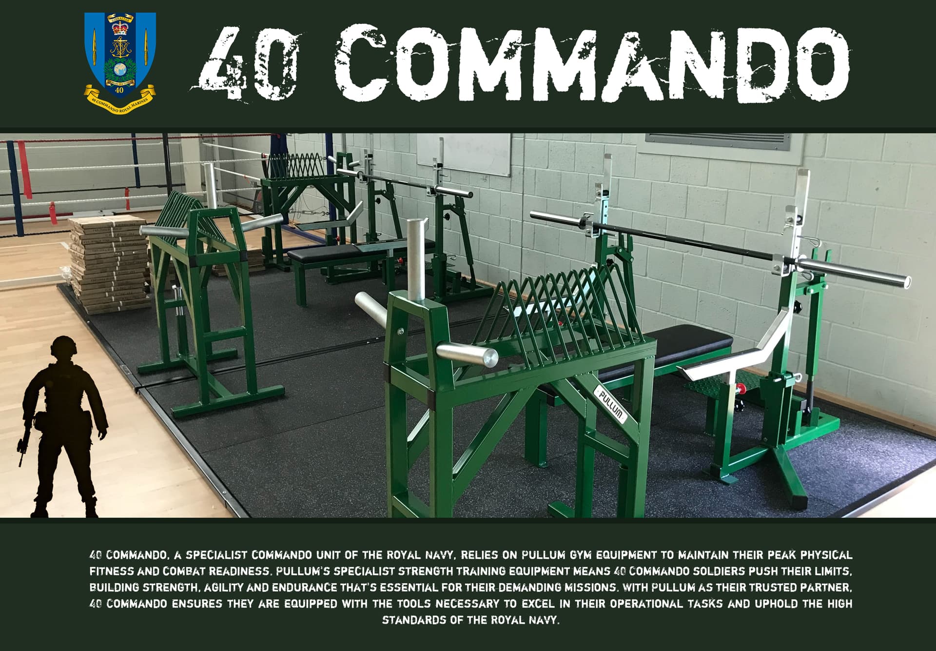 Bench, storage solutions and accessories for Royal Marines Powerlifting