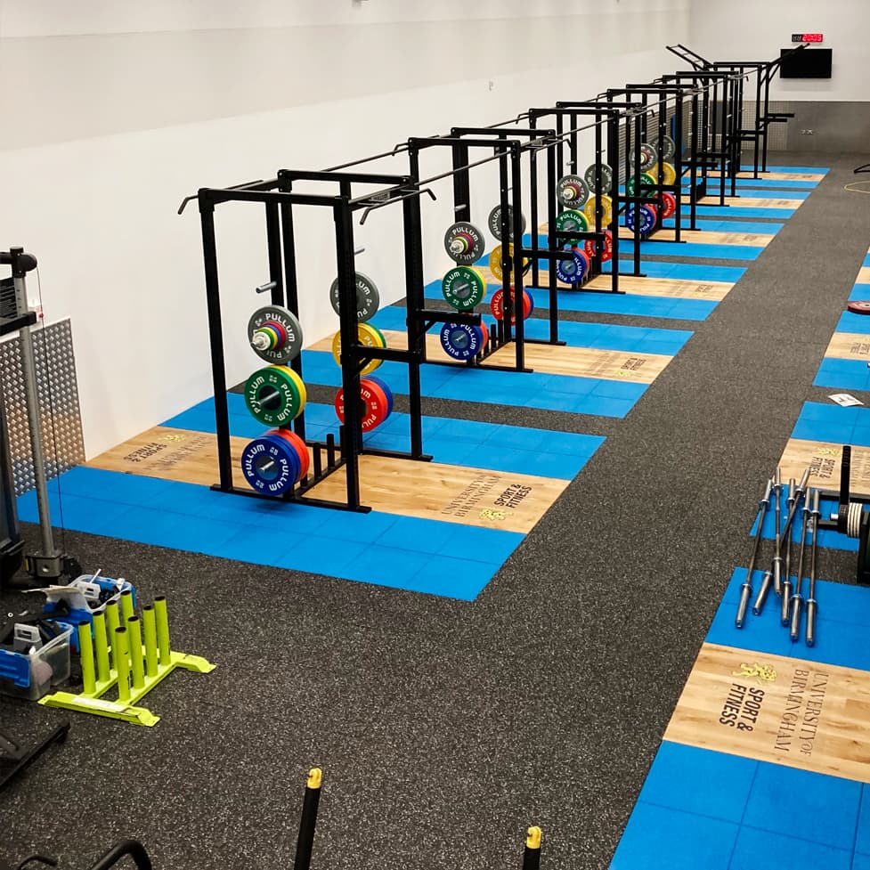 Multiple gym racks manufactured by Pullum