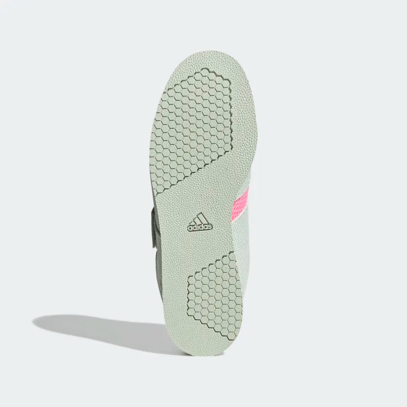 Adidas Powerlift 5 Weightlifting Shoes - Linen Green Beam Pink / Sha – Pullum Sports