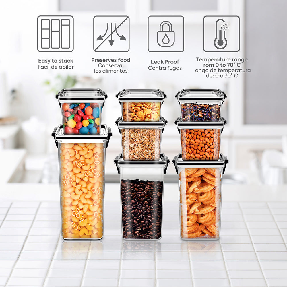 RefriOrganizer - Pack de 4 Organizadores de Alimentos de Refrigerador