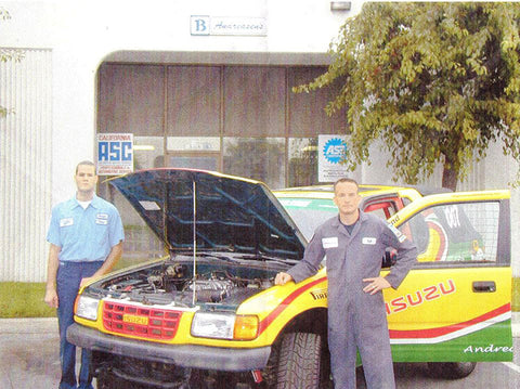 Keith Andreasen and Doug Constable of Innova Electronics in their early days doing work ASE certified techs for Isuzu 