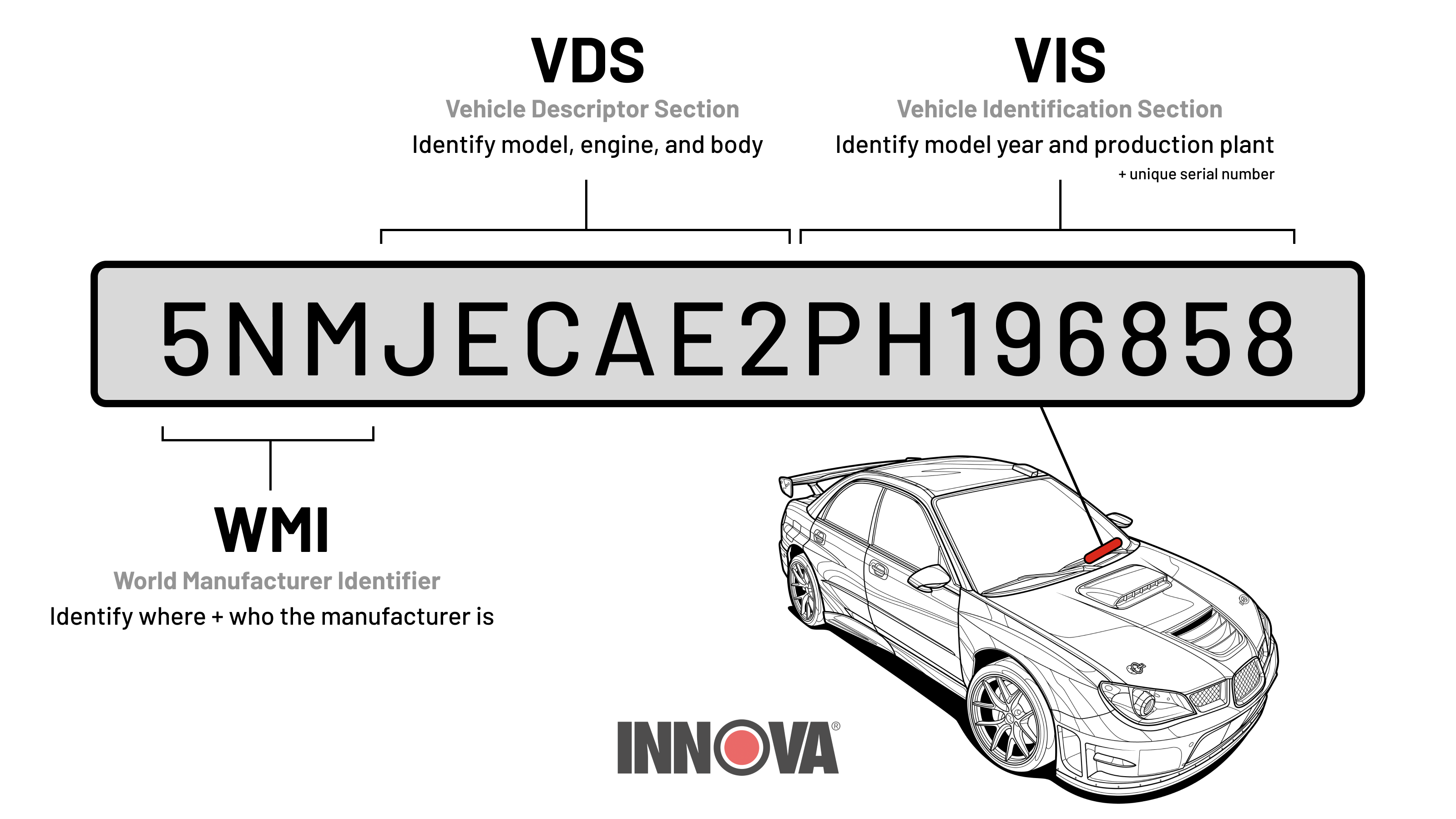 Car VIN visual infographic