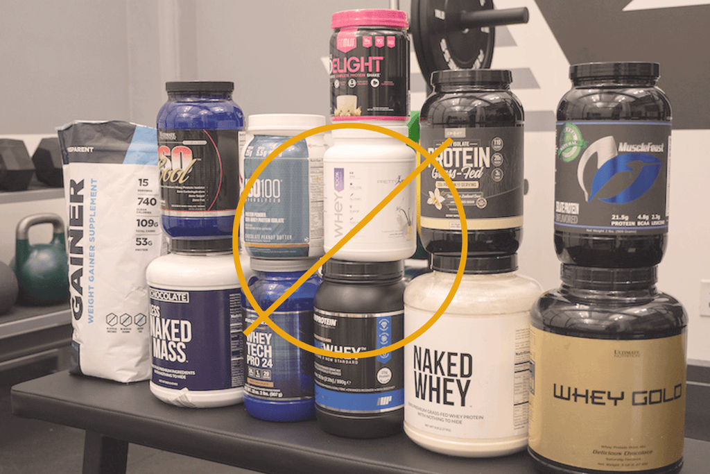 Range of bodybuilder protein powders