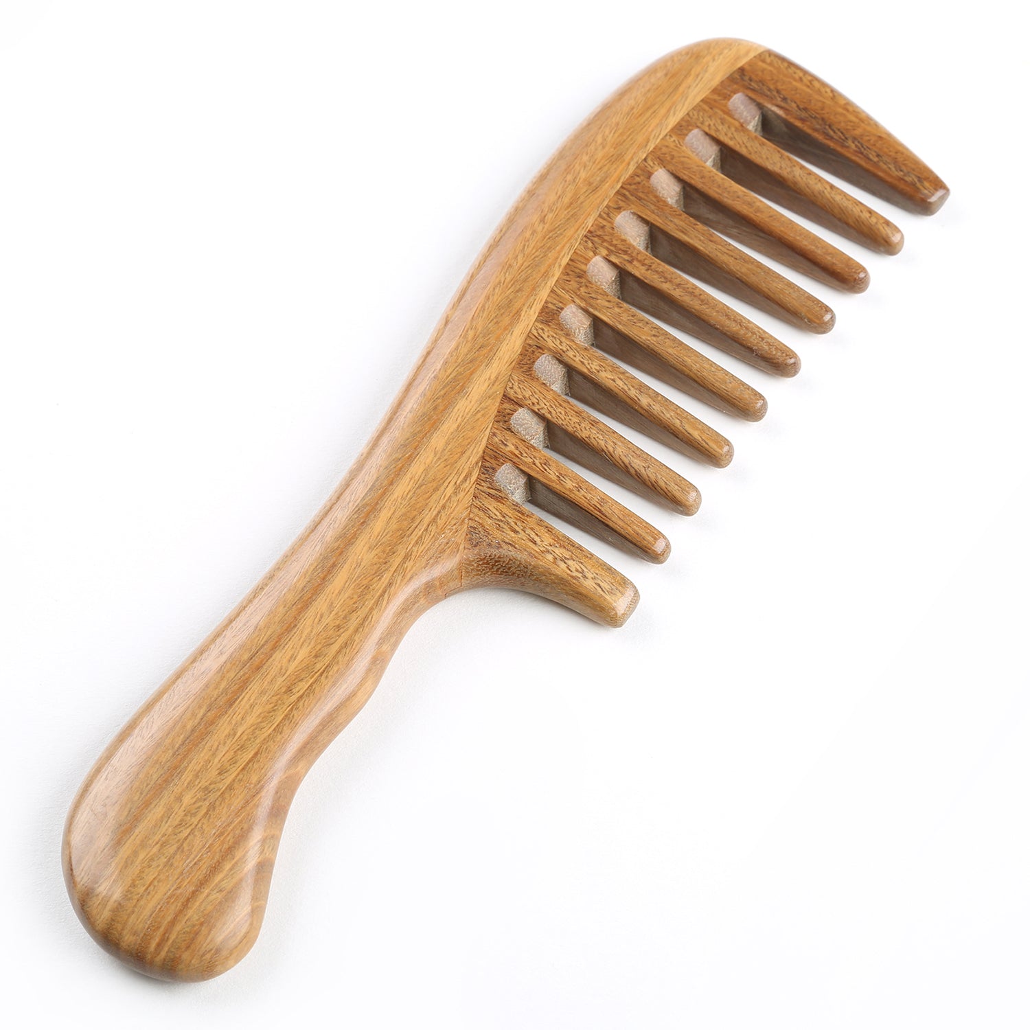 Breezelike Hair Comb for Detangling - Wide Tooth Wood Comb for Curly ...