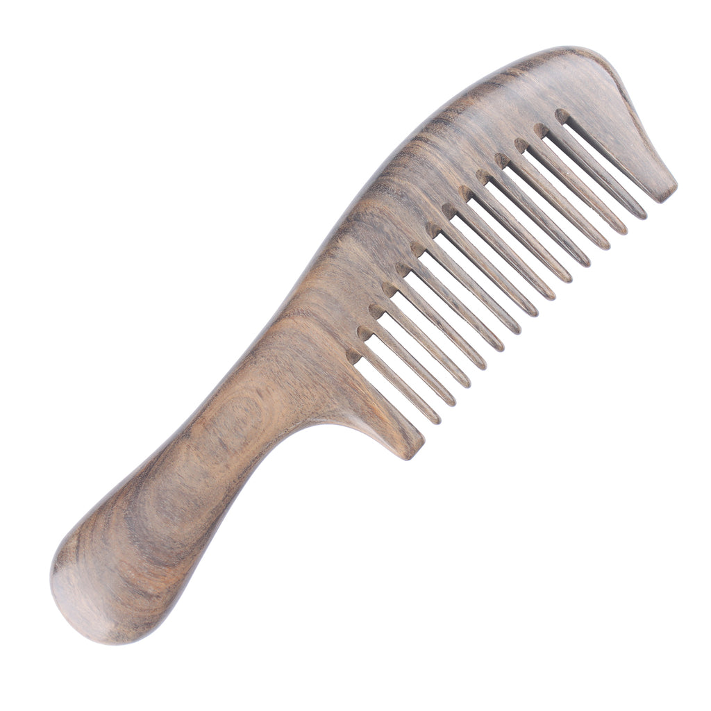 Breezelike No Static One Piece Chacate Preto Wood Wide Tooth Hair Comb ...