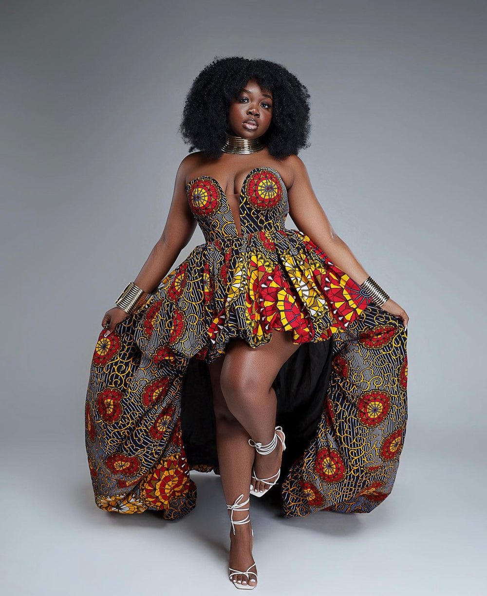 African print short corset dress. – K.D.Kollections Store
