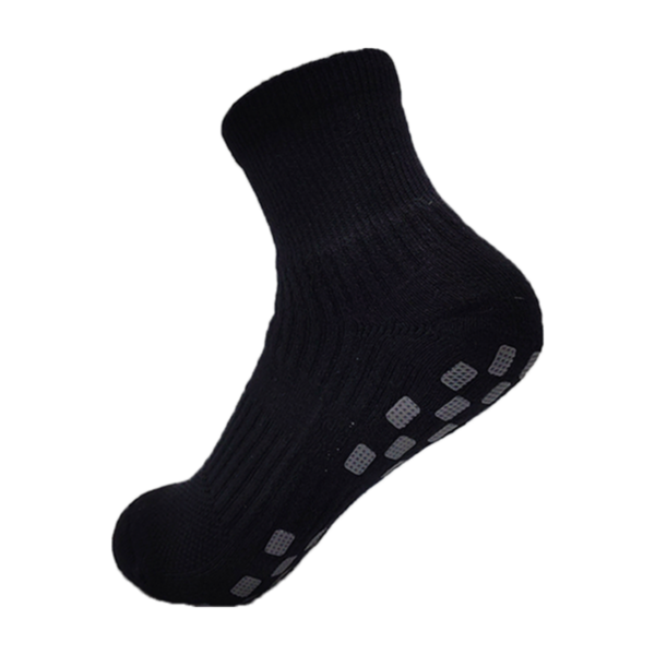 Dual-Grip Non-Slip Crew Socks (Black 
