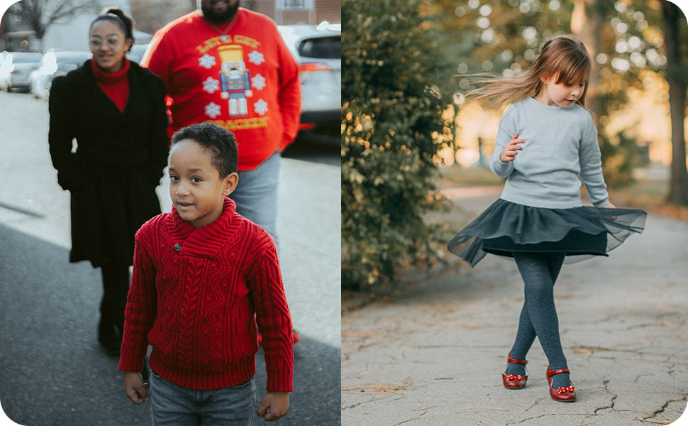 kids wearing thanksgiving outfits