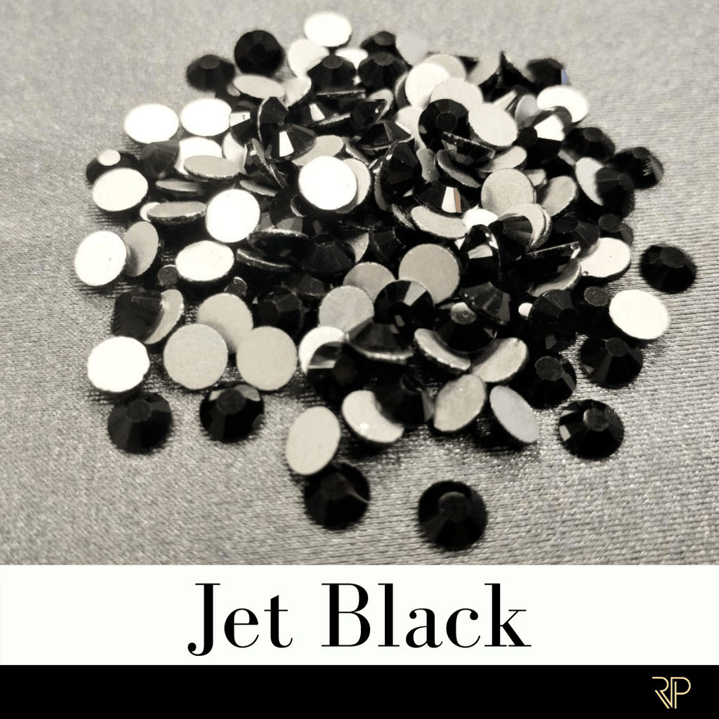 Jet Black Rhinestone Crystal AB Balls - 6 beads – Estatebeads