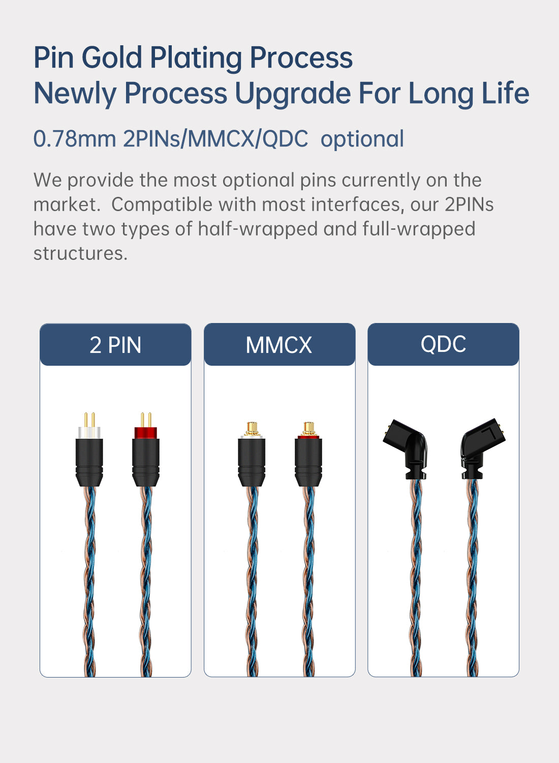 【KBEAR ST16】Crystal 16 Cores Upgrade Cable 5N Single Copper Silver-plated