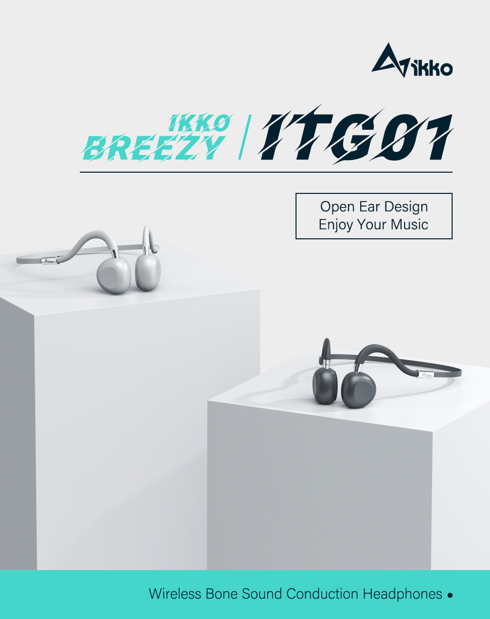 IKKO ITG01】 Bone Conduction Wireless Bluetooth Headphones | Free Ship
