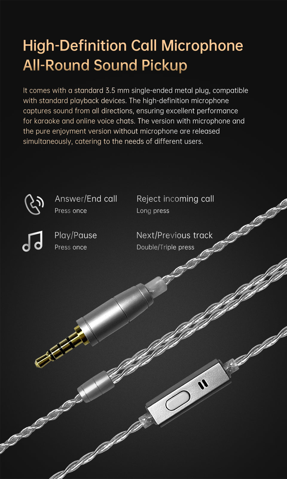 【ND DD3】HIFI In Ear Monitor Earphone Adjustable Shaped Dynamic Noise Cancelling Earbuds