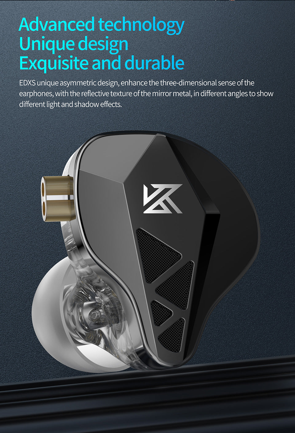 【KZ EDXS】HIFI Earphones Dynamic Monitor Bass Earbuds