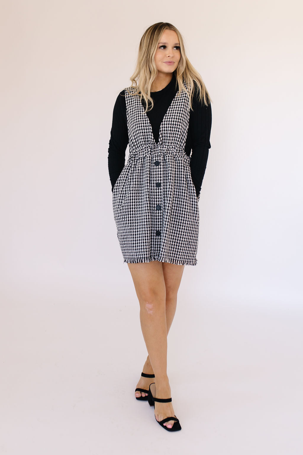 Her lip to Canal Tweed Mini Dress-