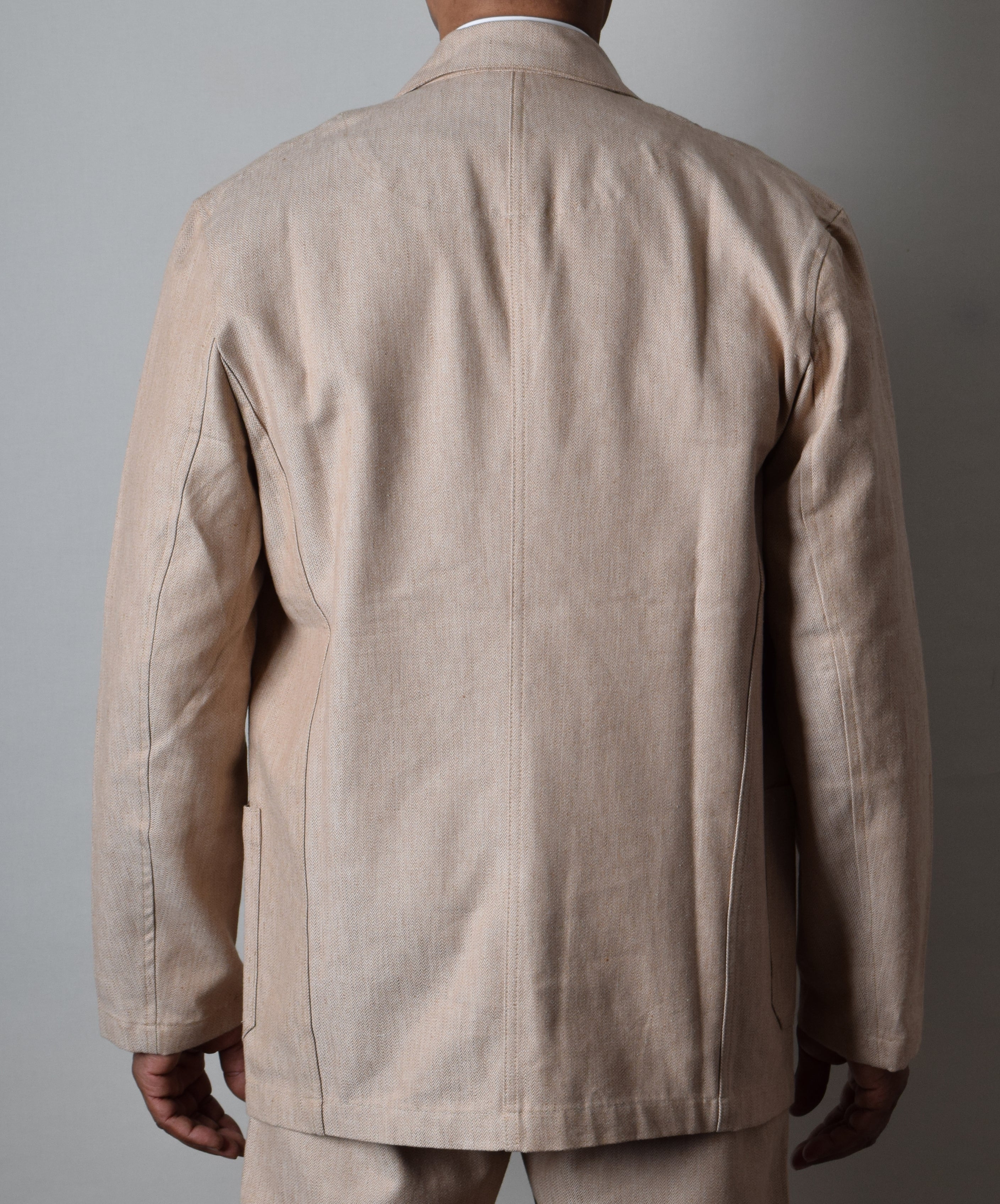 Cotton/Linen Blend Biscuit Coloured Jacket (JA450)