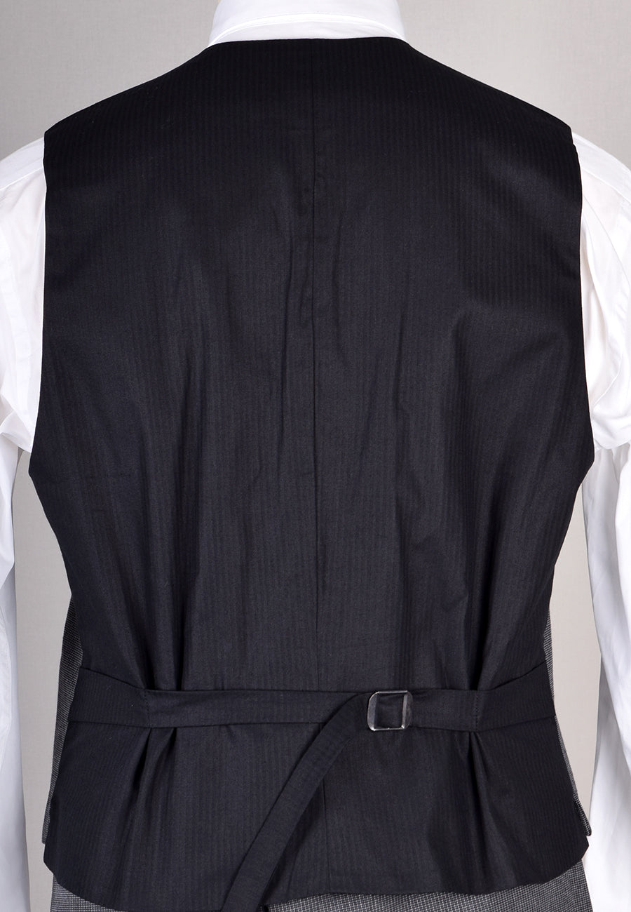 Charcoal Textured Weave Waistcoat (WC360)