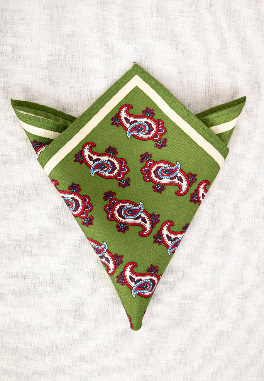 Printed Silk Pocket Square (HA96K)