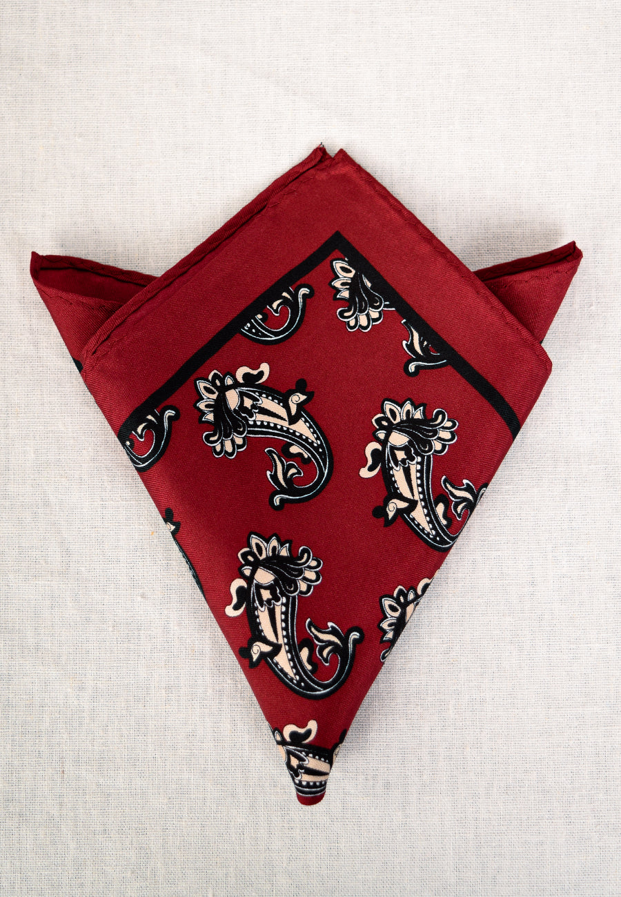 Printed Silk Pocket Square (HA96K)