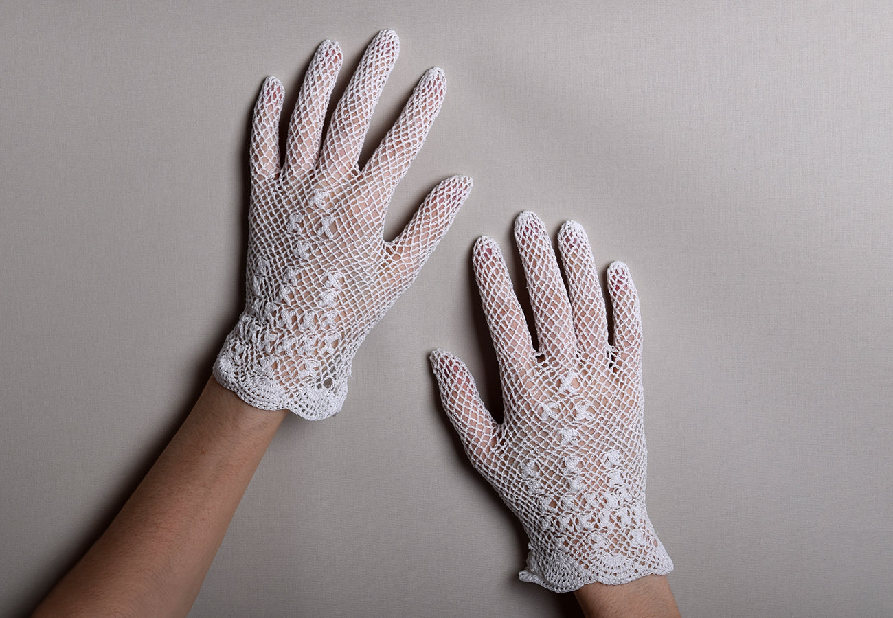 Cotton Crochet Ladies Gloves (GL650)