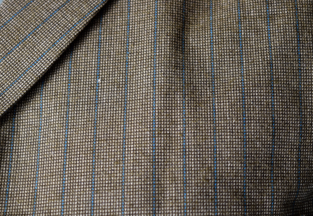 Olive/Blue Stripe Waistcoat (WC305)