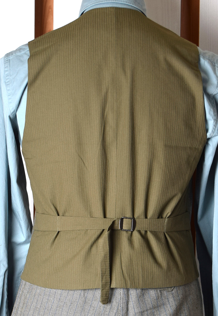 Olive/Blue Stripe Waistcoat (WC305)