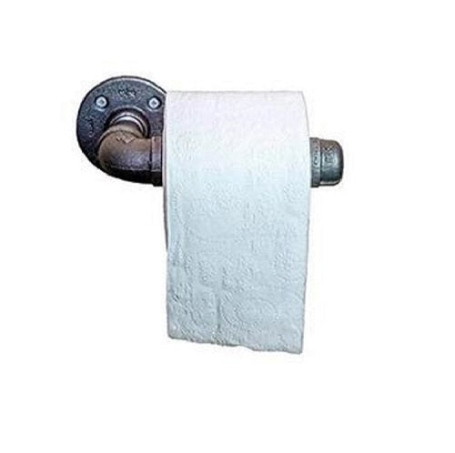 Industrial Farmhouse Toilet Roll Paper Holder Black Rustic Towel