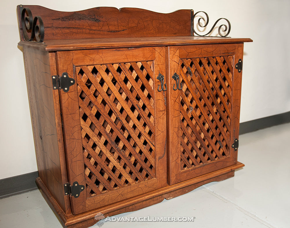 pecky bolivian walnut cabinet