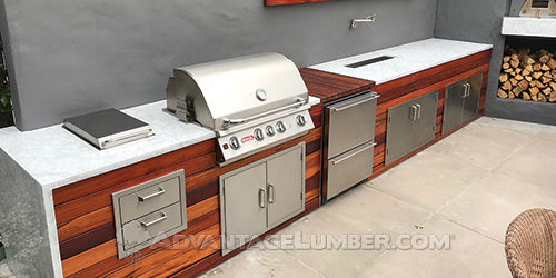 tigerwood outdoor kitchen