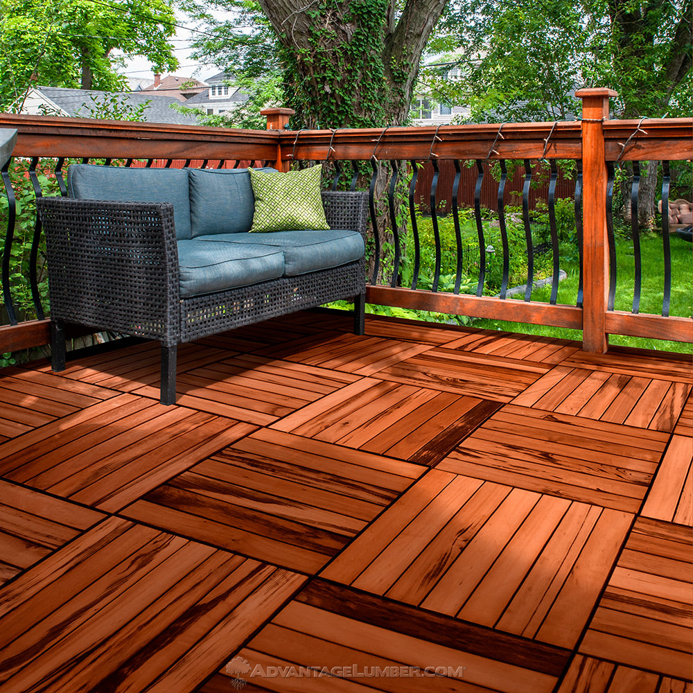 20x20 Tigerwood Deck Tile Kit | Advantage Lumber