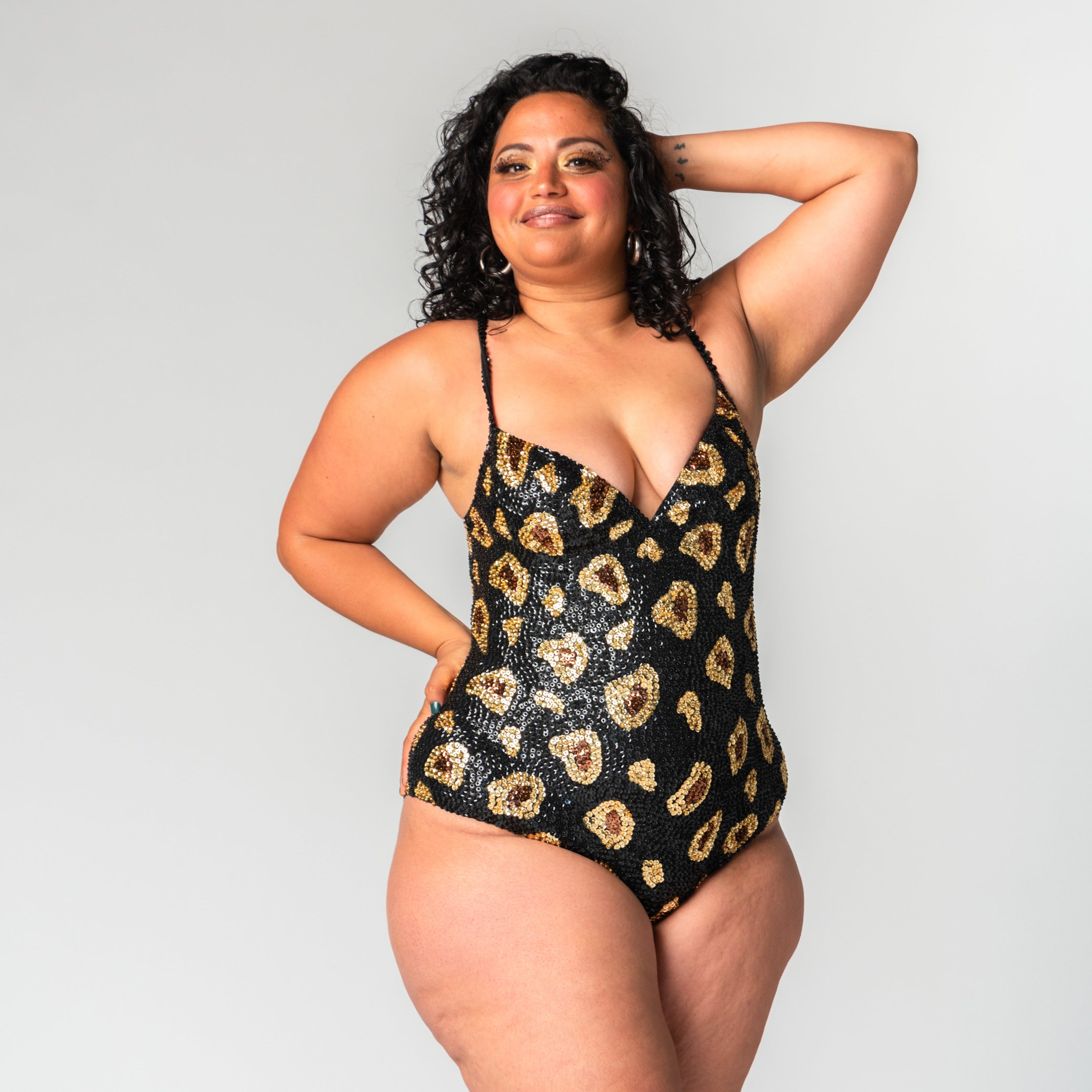 leopard one piece bodysuit