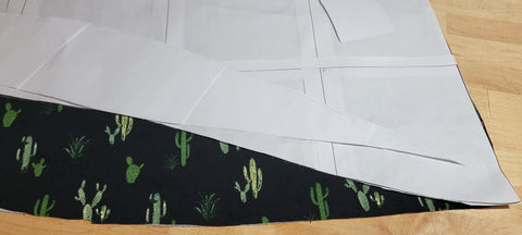 example of folding back a pattern piece