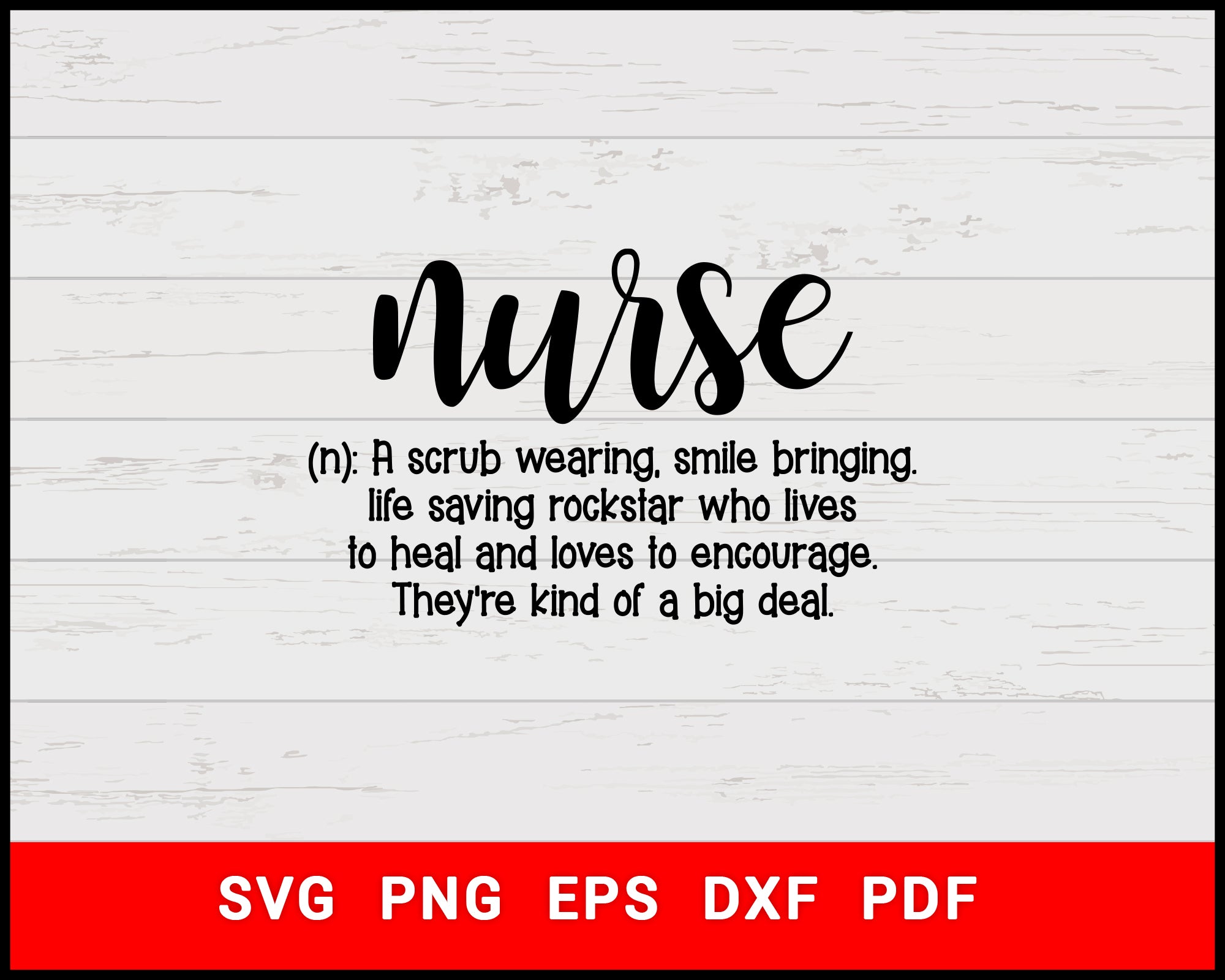 Nurse Definition Svg Digital Svg File