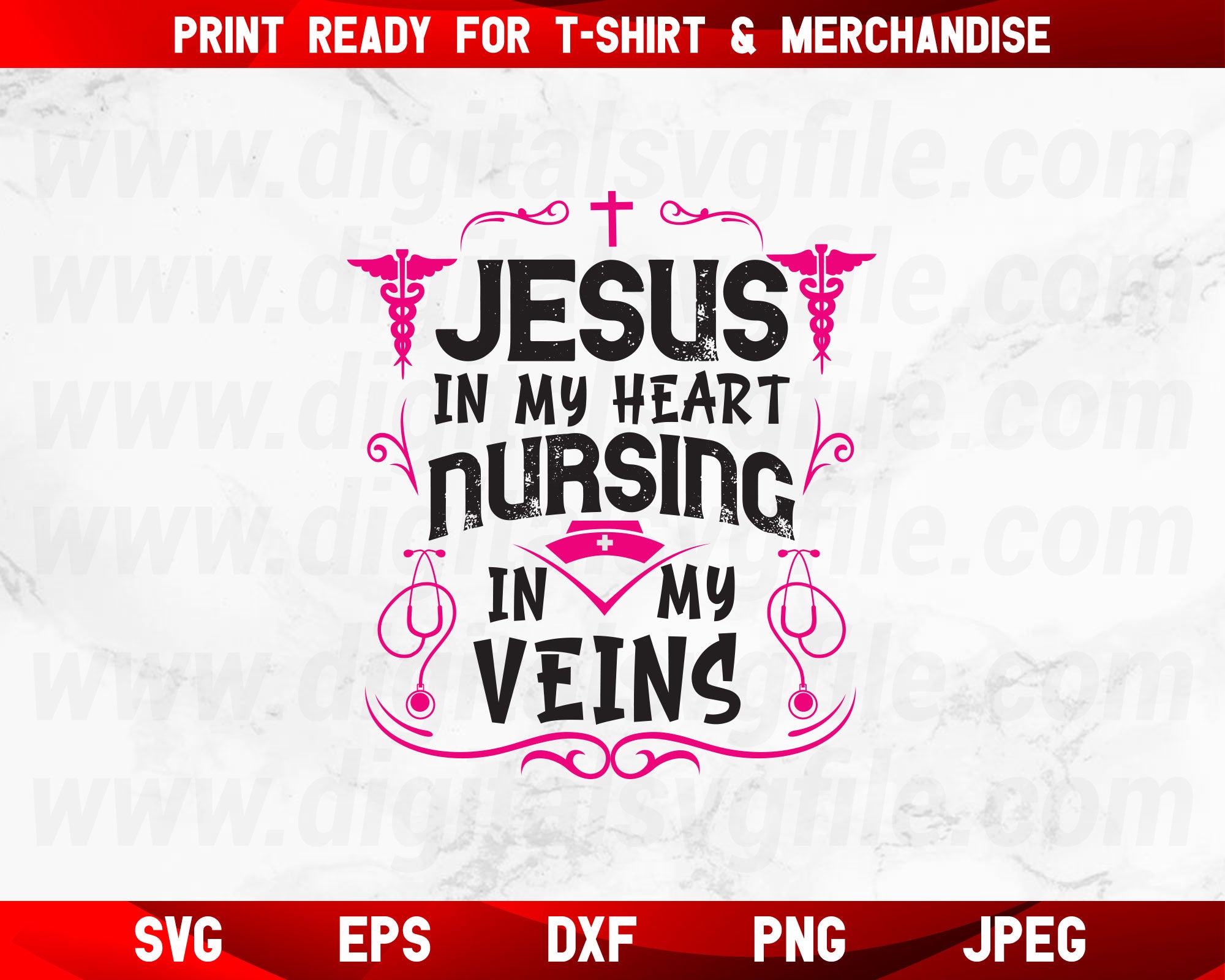 Download Christian Quote Nurse Svg T Shirt Design In Eps Png Dxf Files Digital Svg File