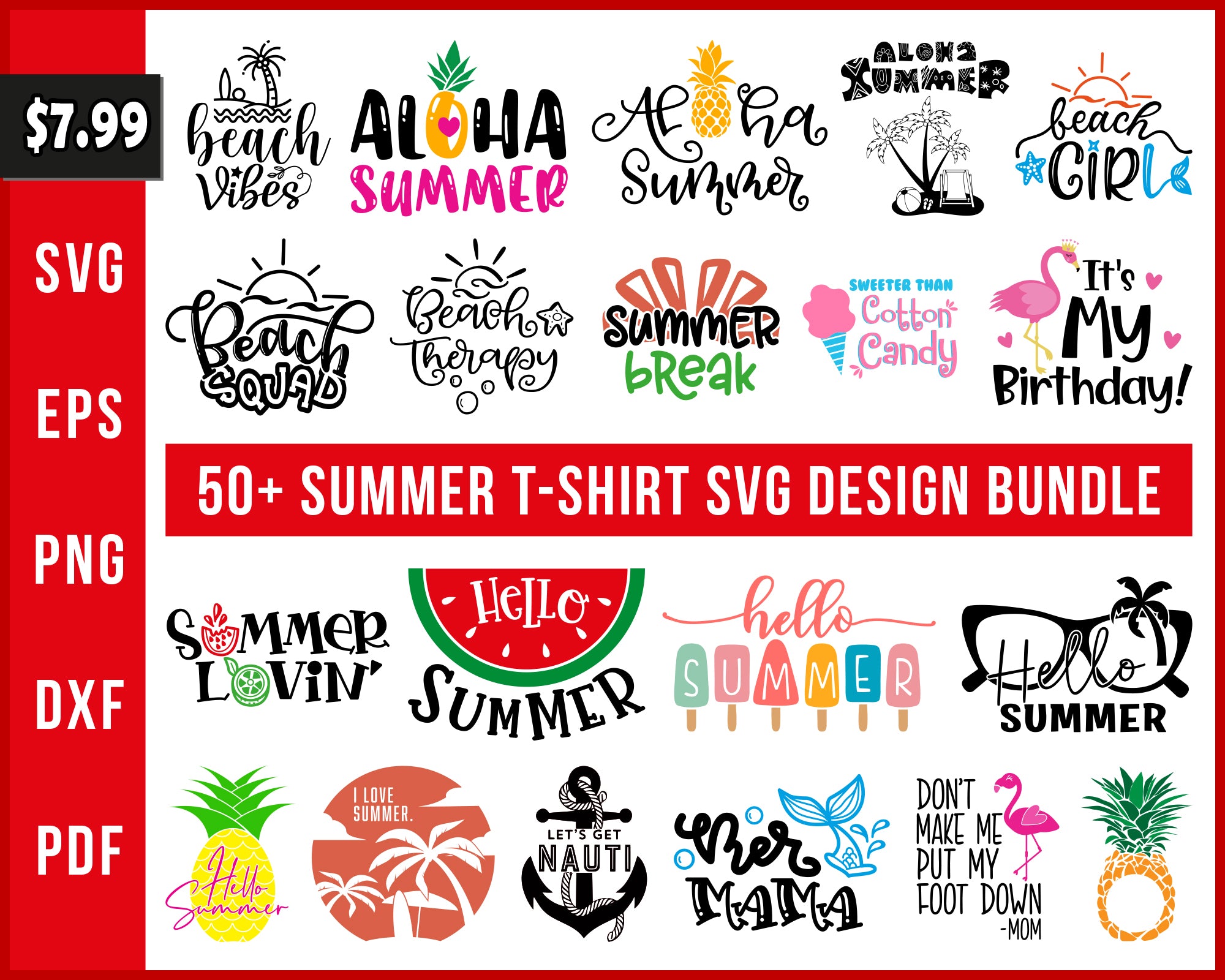 Download Summer Bundle Svg Cut Files Summer Svg Bundle Digital Svg File