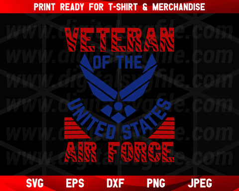 Download Usa Air Force Svg T Shirt Design Armed Forces Military In Eps Png Dxf Files Digital Svg File