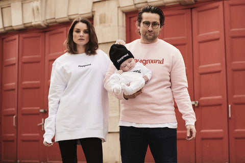 Organic cotton, oversized sweatshirts, white, Playground clothing 