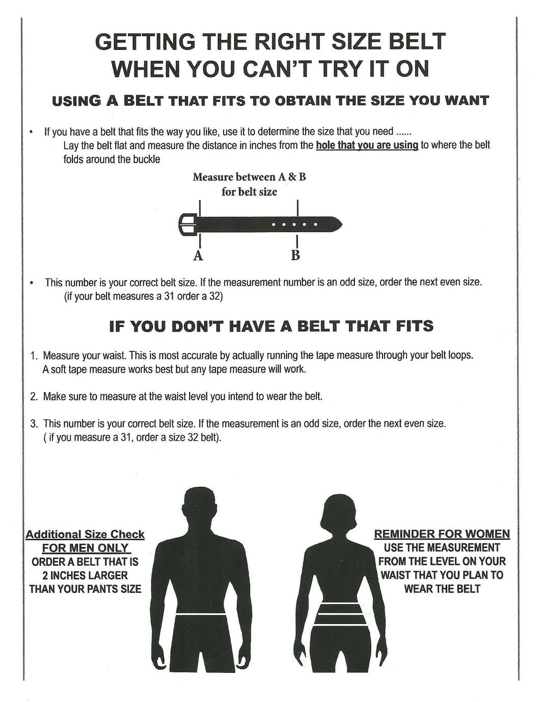 How to choose the size of the belt